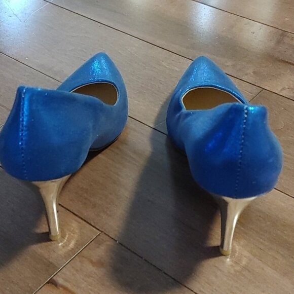 Fashion sprinkle blue high heels shoes size 40 - Picture 4 of 10
